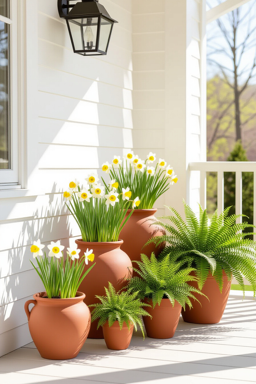 Creative Spring Porch Pots Ideas for a Charming Exterior Design