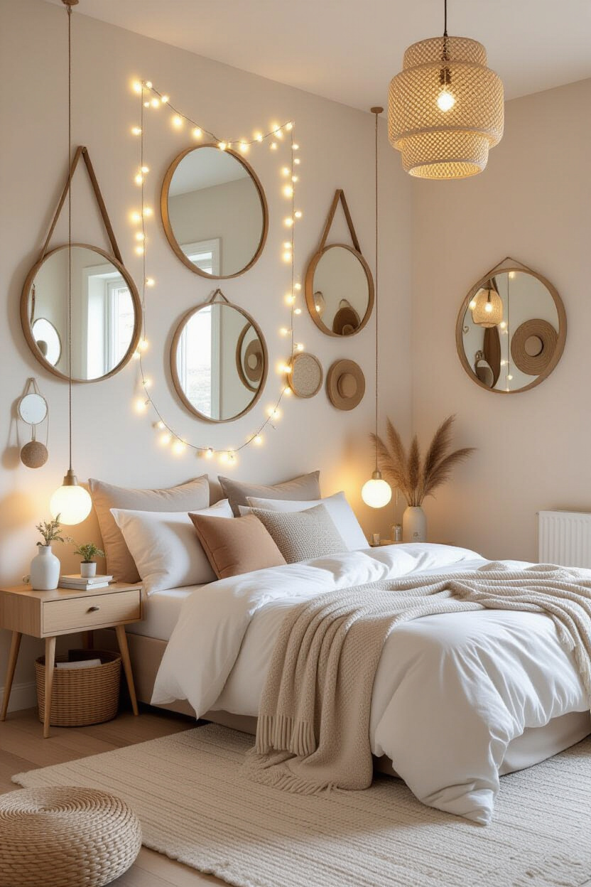 Cultivating an Aesthetic Mirror Wall Vibe in Your Bedroom