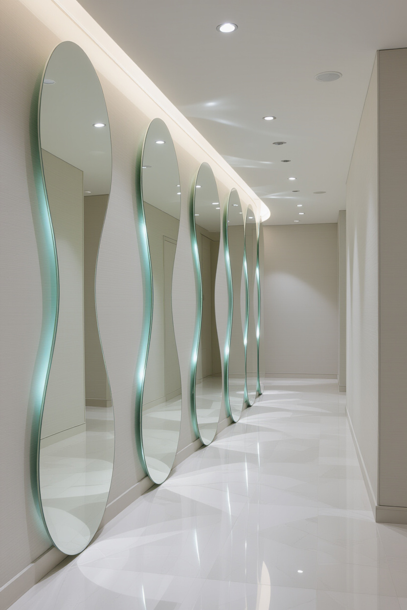 Curvy Mirror Wall: Architectural Design Statement