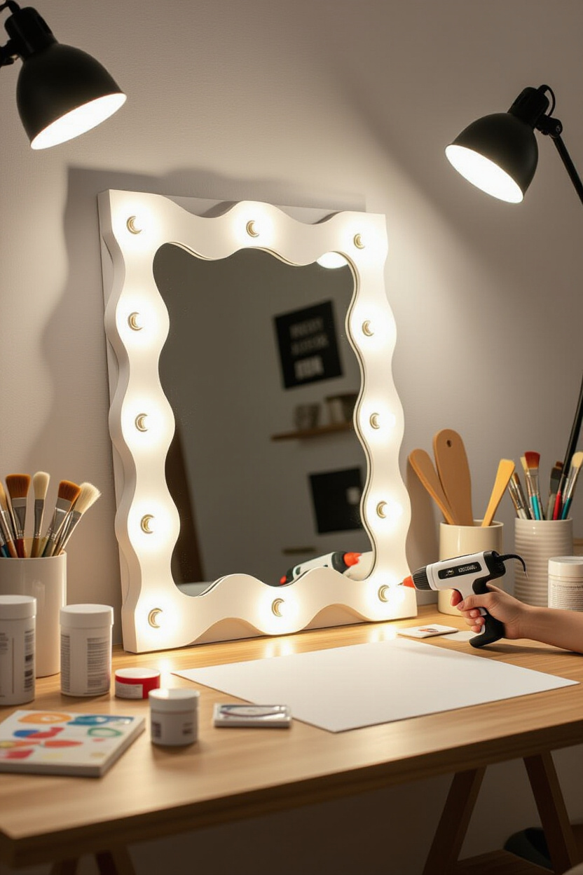 DIY Wavy Mirror Magic: Crafting Your Unique Design