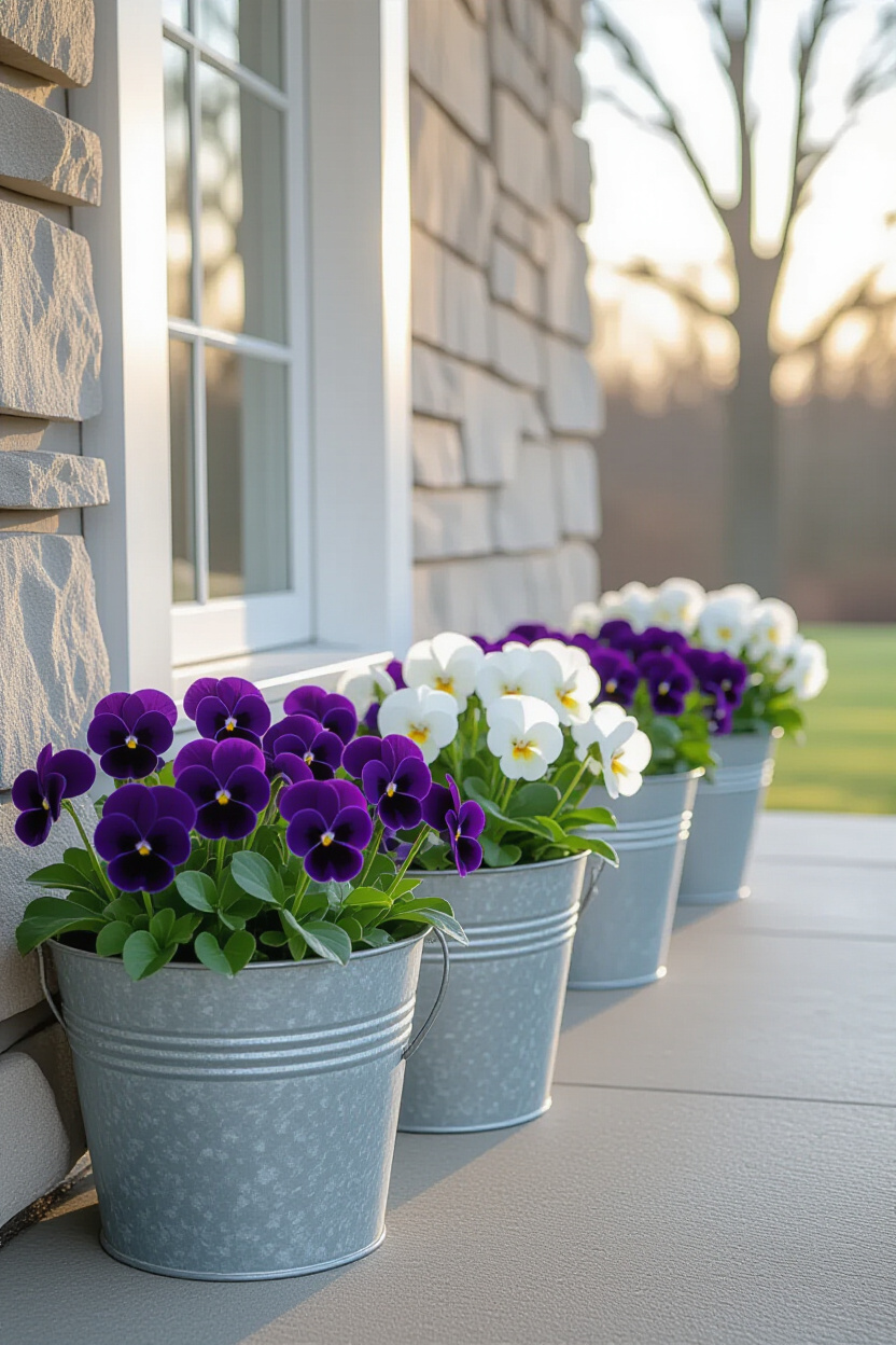 Early Spring Porch Pots for Cool Weather