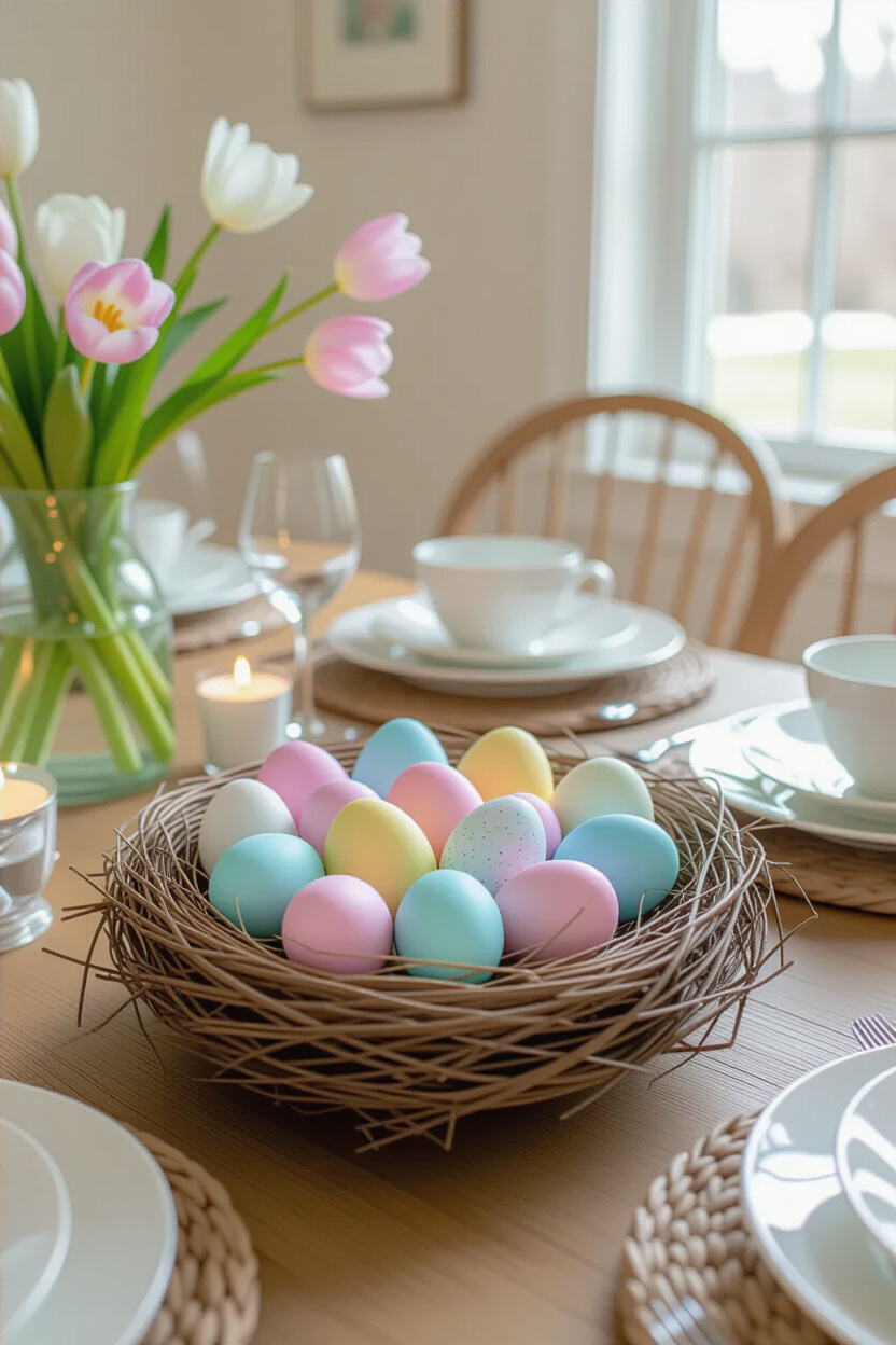Easter Dining Table Decor Aesthetic