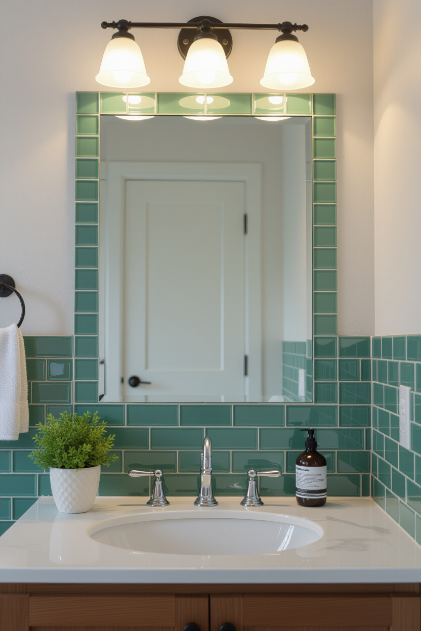 Easy DIY Mirror Border Ideas and Wall Decoration