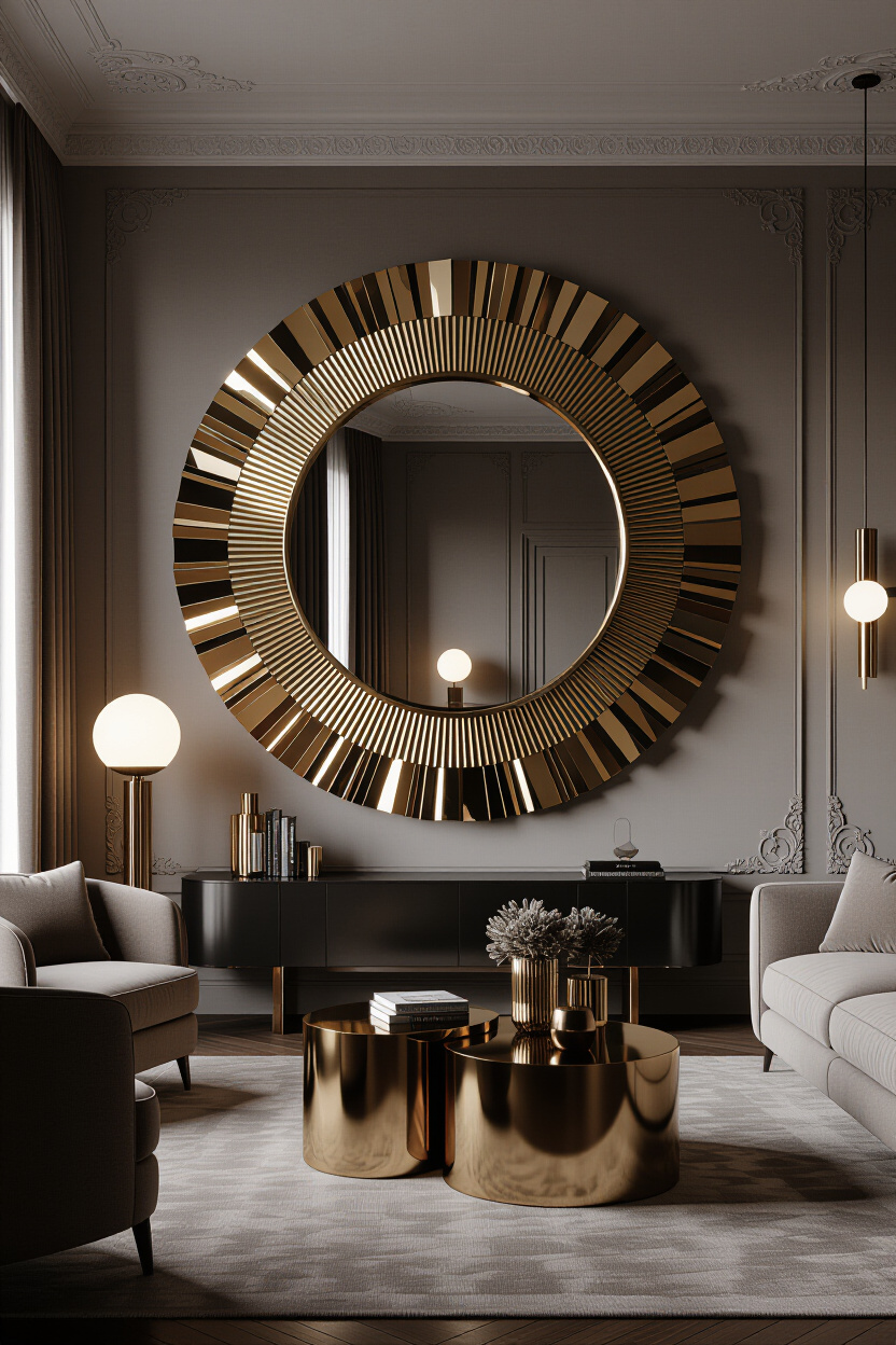 Elevating Your Interior: Luxury Living Room Mirrors as Statement Pieces