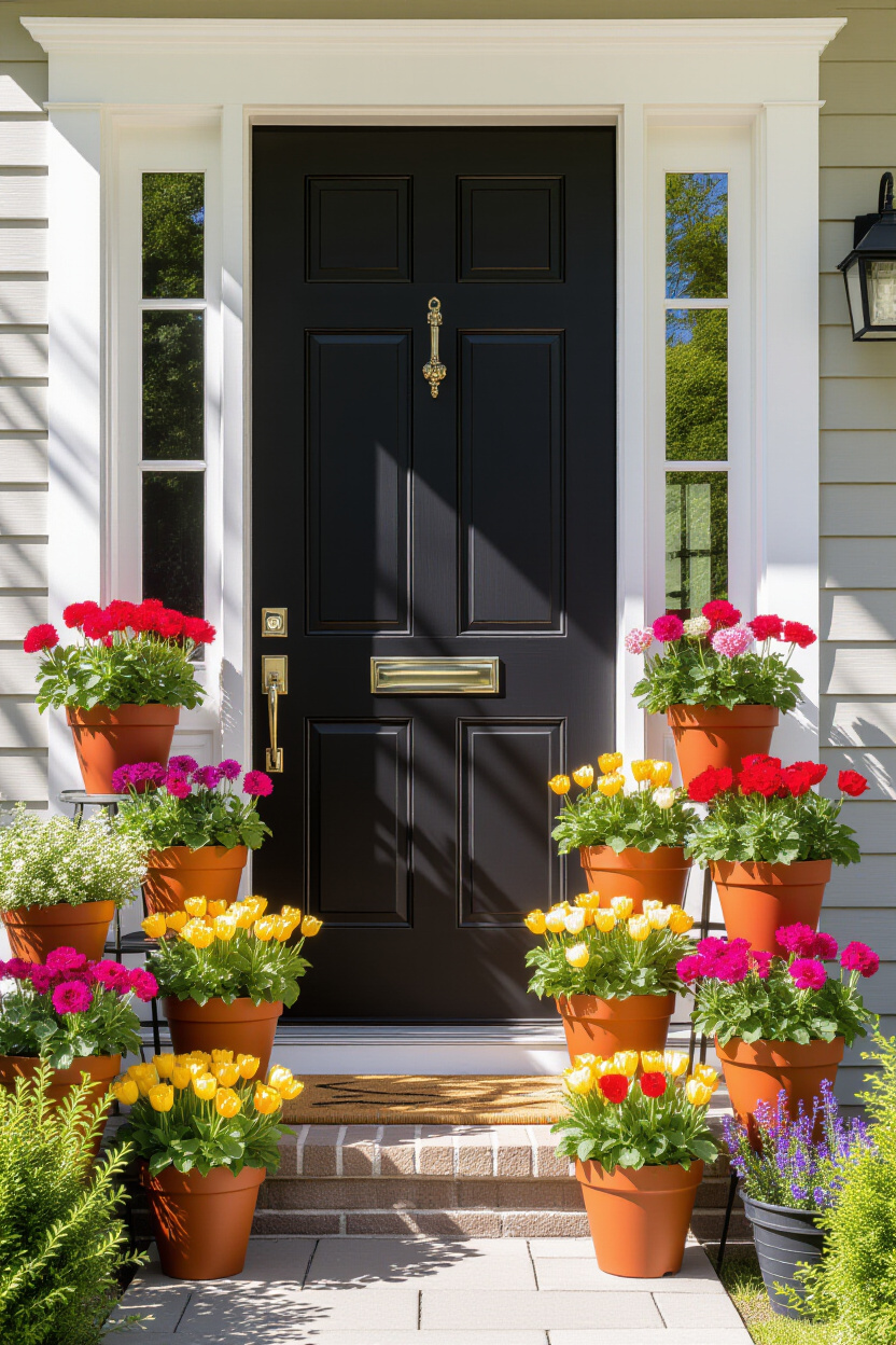 Front Door Flower Pot Ideas for a Refreshing Design Vibe
