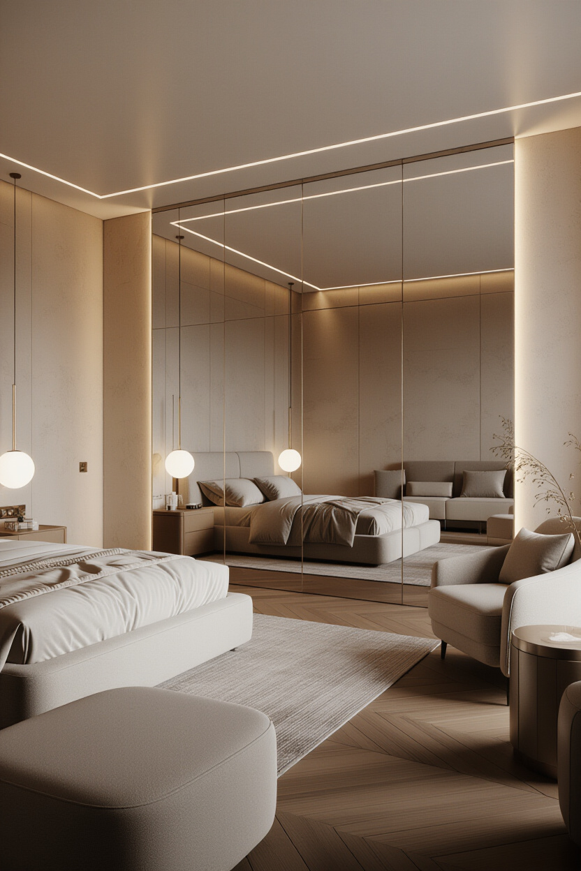 Full Wall Mirror Ideas for a Dramatic Bedroom Transformation