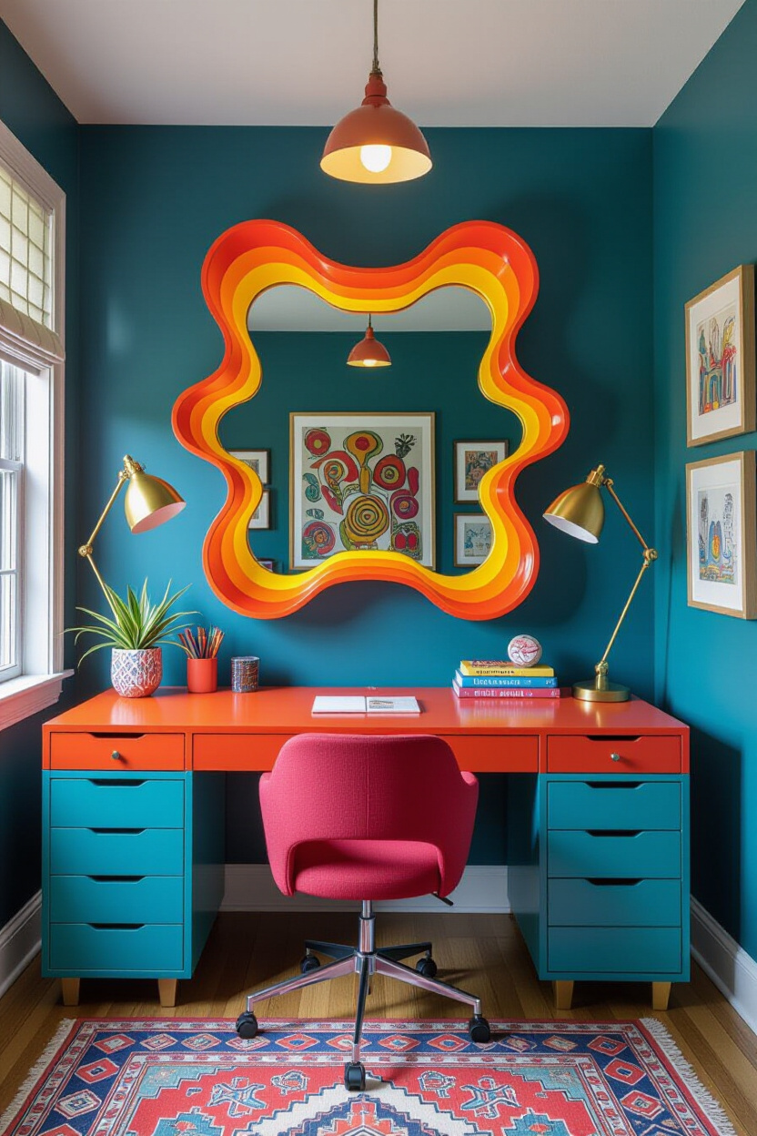 Funky Mirror Ideas: Playful Wavy Designs for a Unique Look