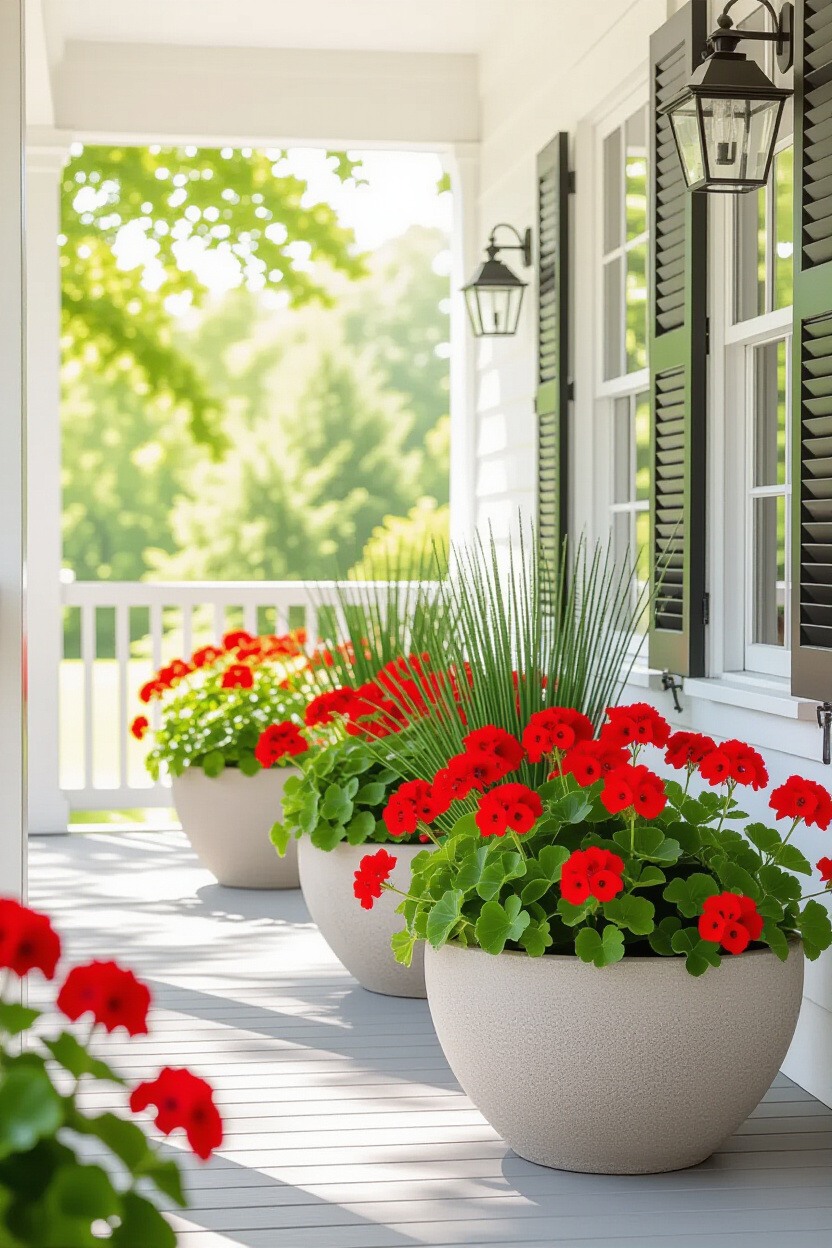 Large Summer Planter Ideas for Sun-Drenched Entries