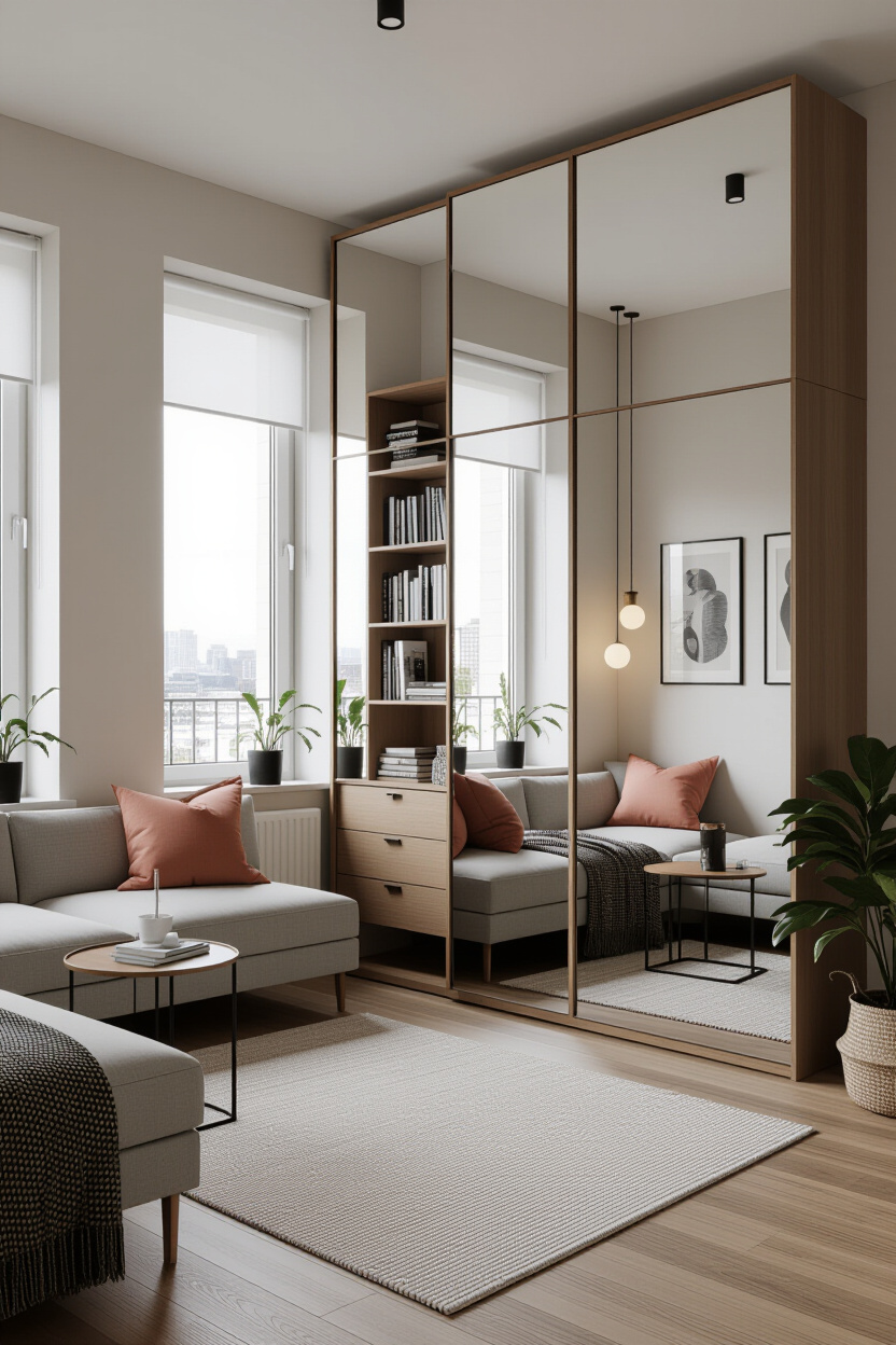 Large Wall Mirror Ideas for Small Living Room Spaces