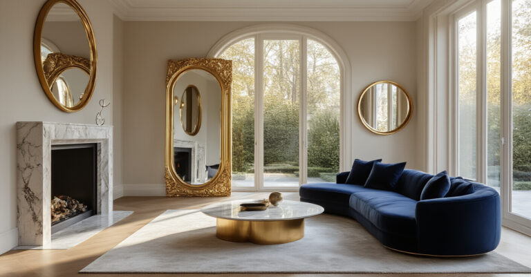 24 Stylish Living Room Mirror Ideas