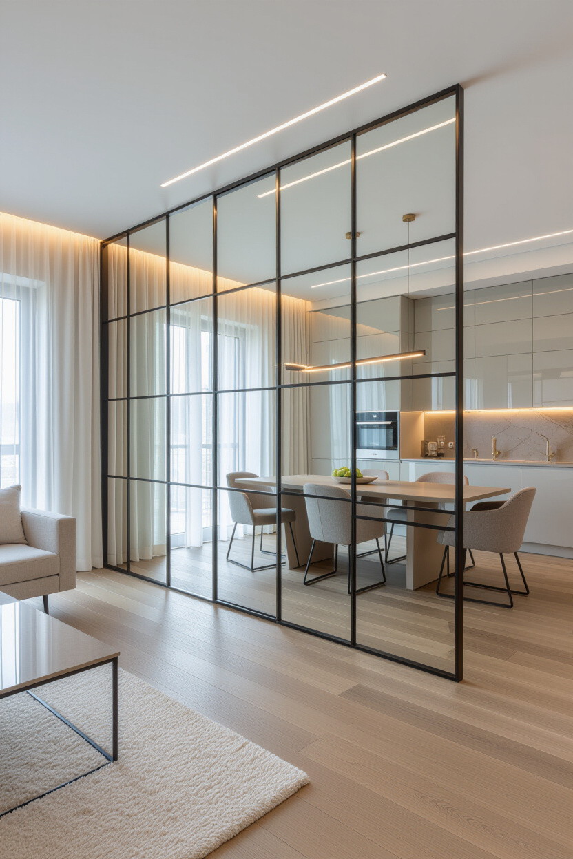Living Room Partition Mirror Ideas: Separating Spaces with Style