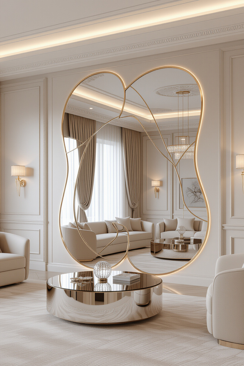 Luxury Living Room Mirrors: Enhancing Your Home's Aesthetic