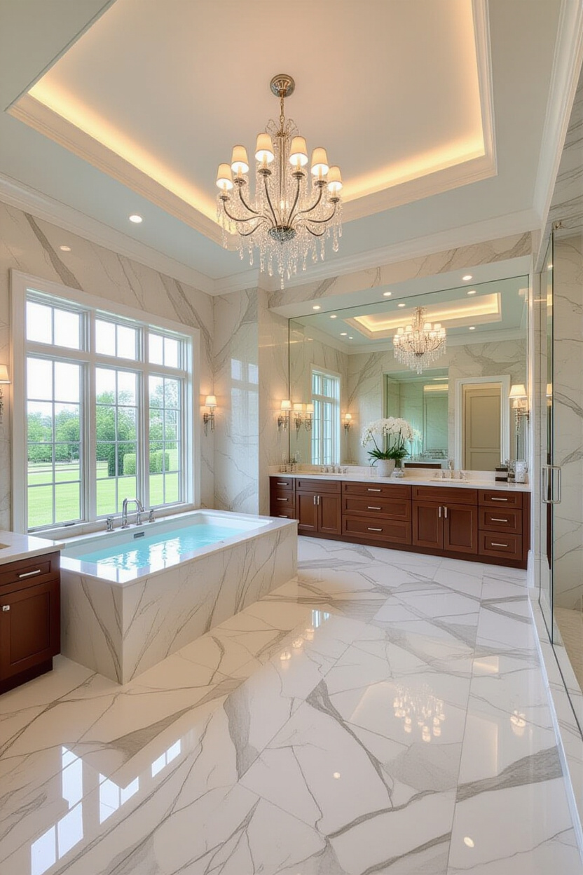 Master Bath Vanity Mirror Ideas for a Large Interior Vibe