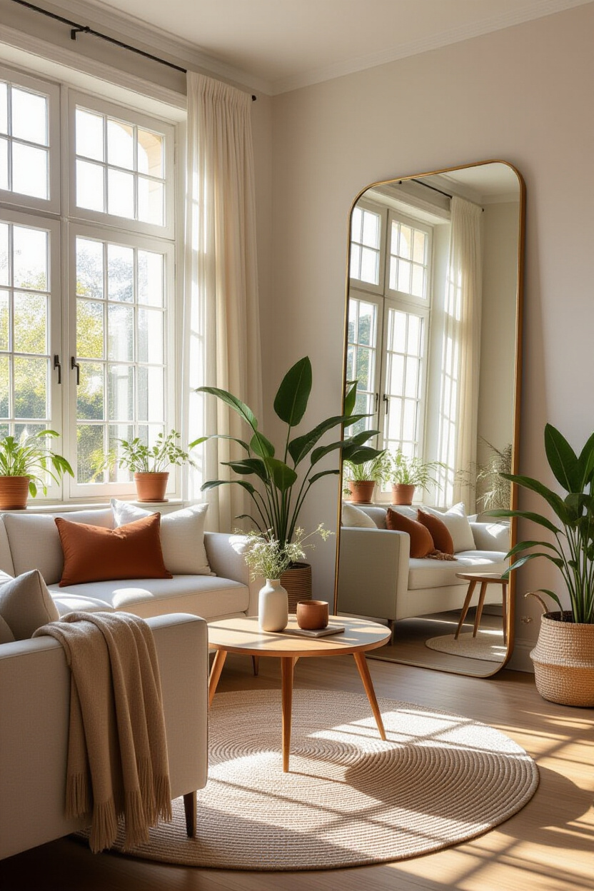 Maximizing Light and Space with Living Room Mirrors