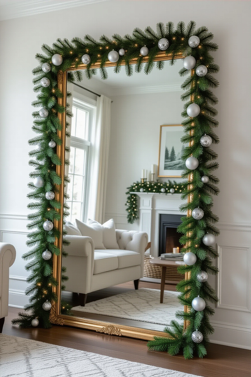 Mirror Garland Christmas Ideas for Your Home Interior