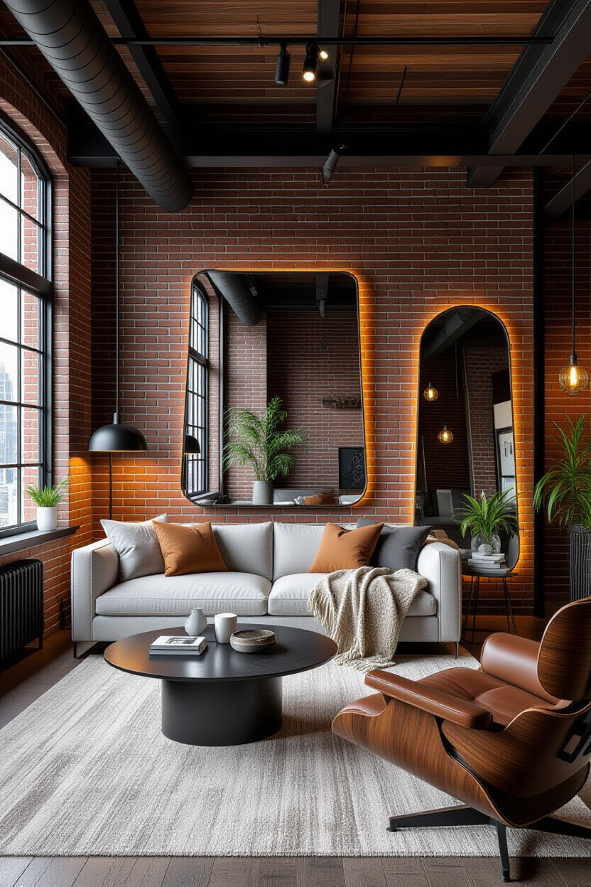 Modern Living Room Mirrors: Defining Urban Chic