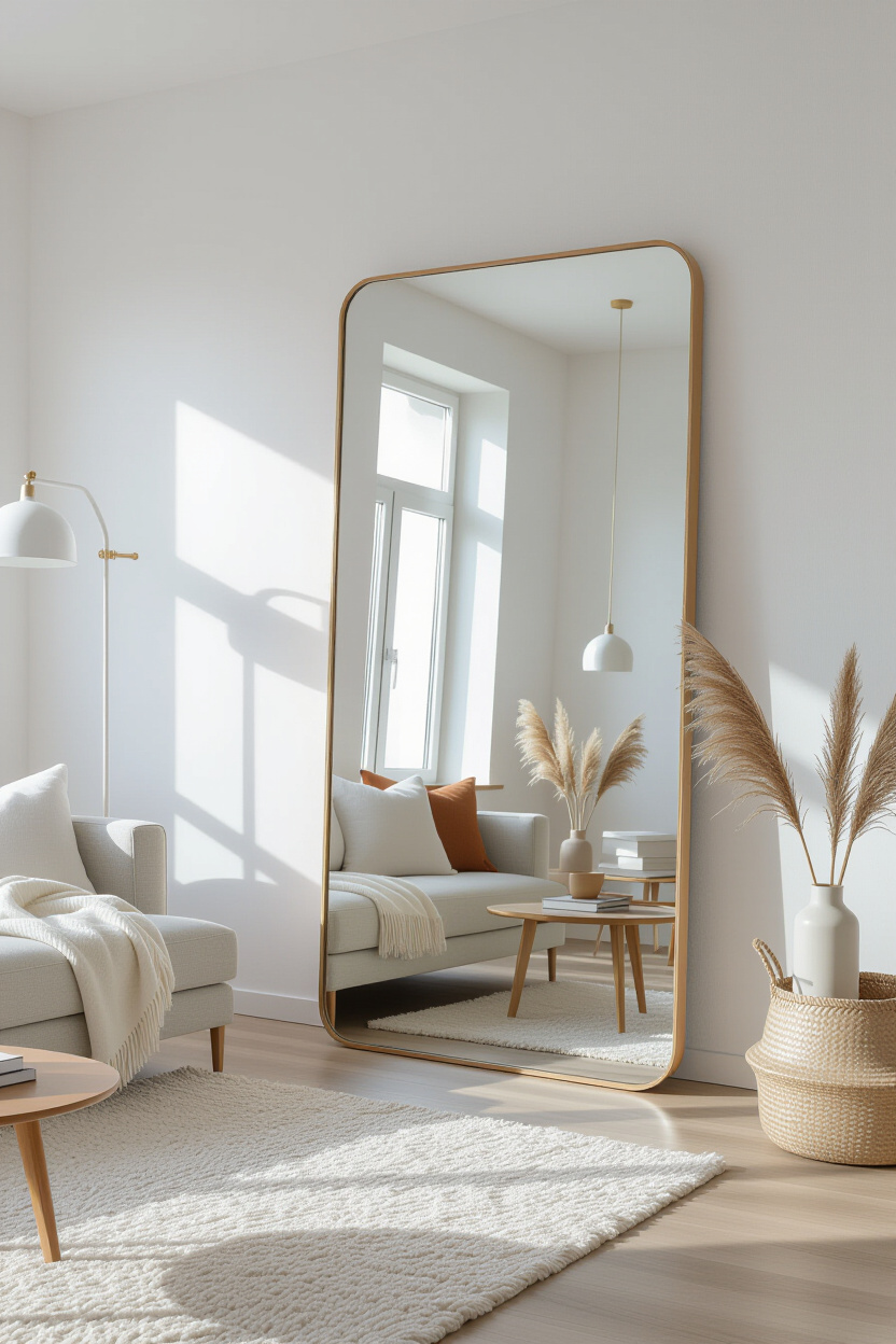 Modern Living Room Mirrors: Reflecting a Minimalist Vibe