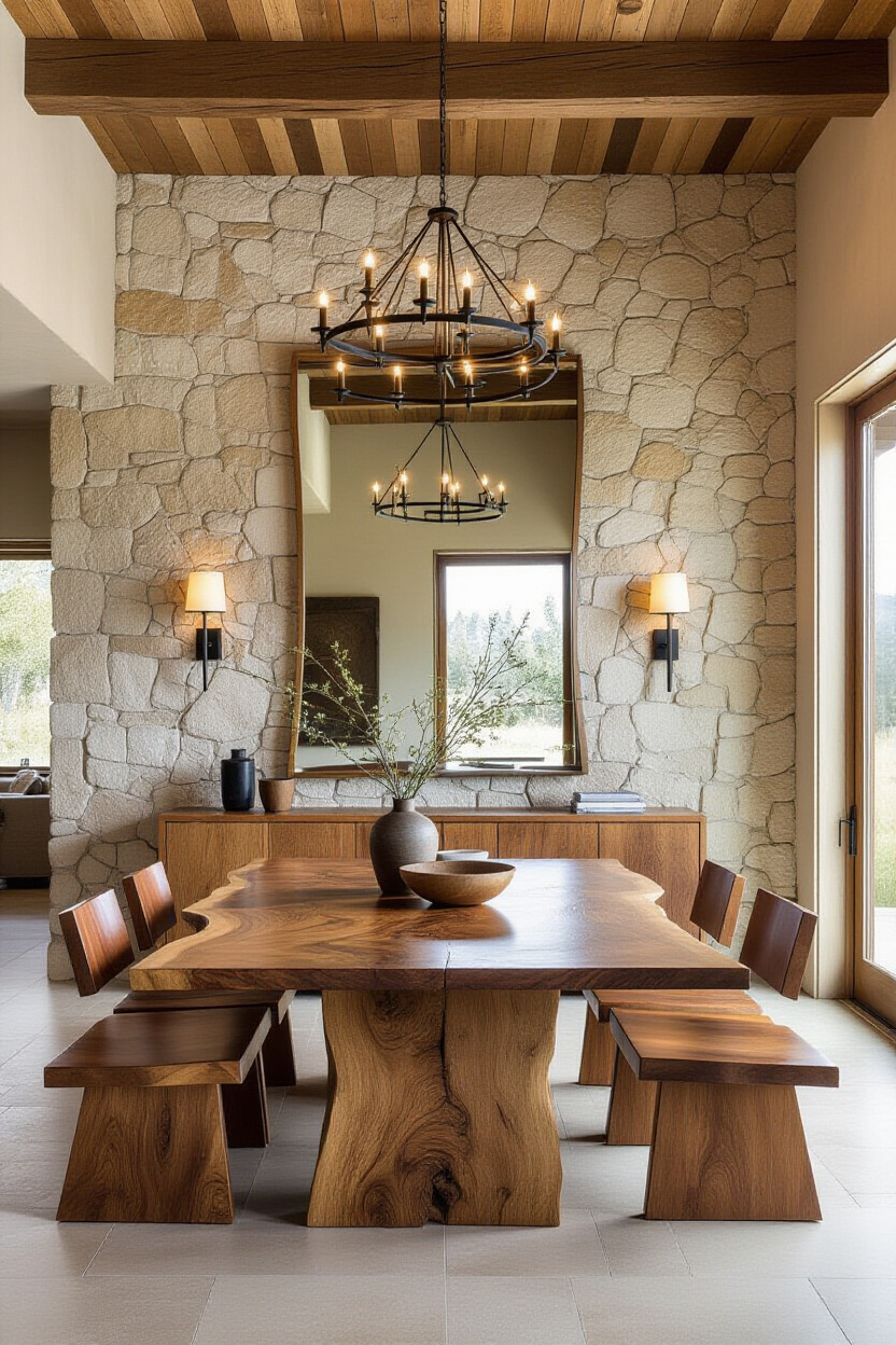 Organic Elegance: Rustic Live Edge Mirror Designs