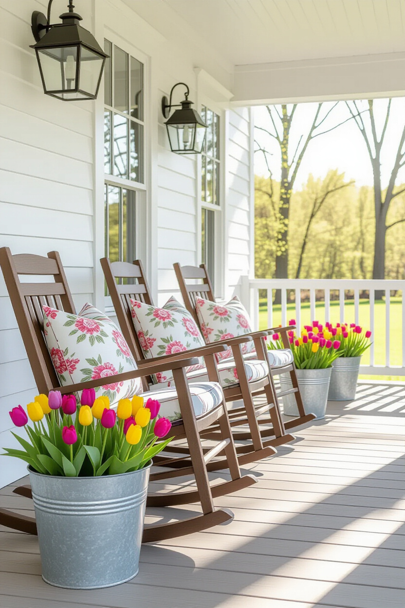 Refreshing Front Porch Spring Decor Ideas for a Farmhouse Aesthetic