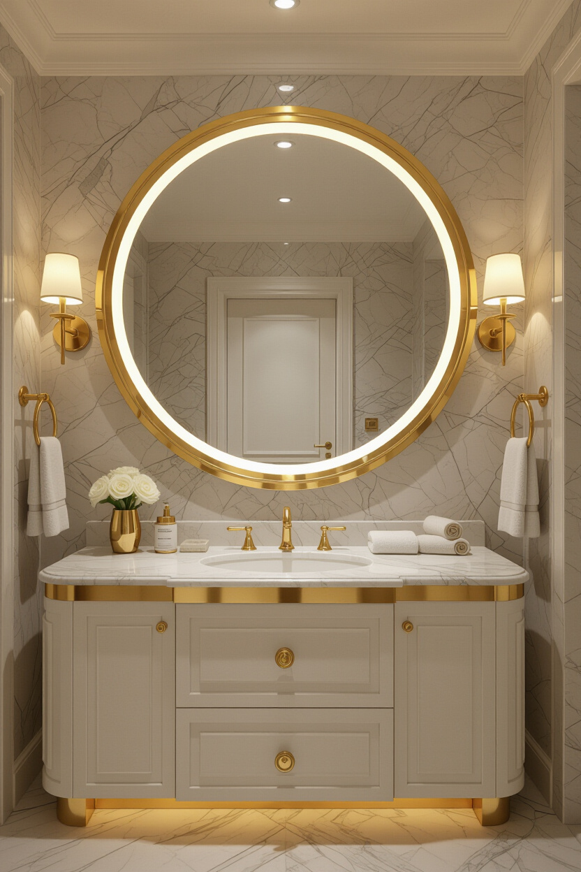 Round Mirror Decor Ideas for a Stylish Bathroom