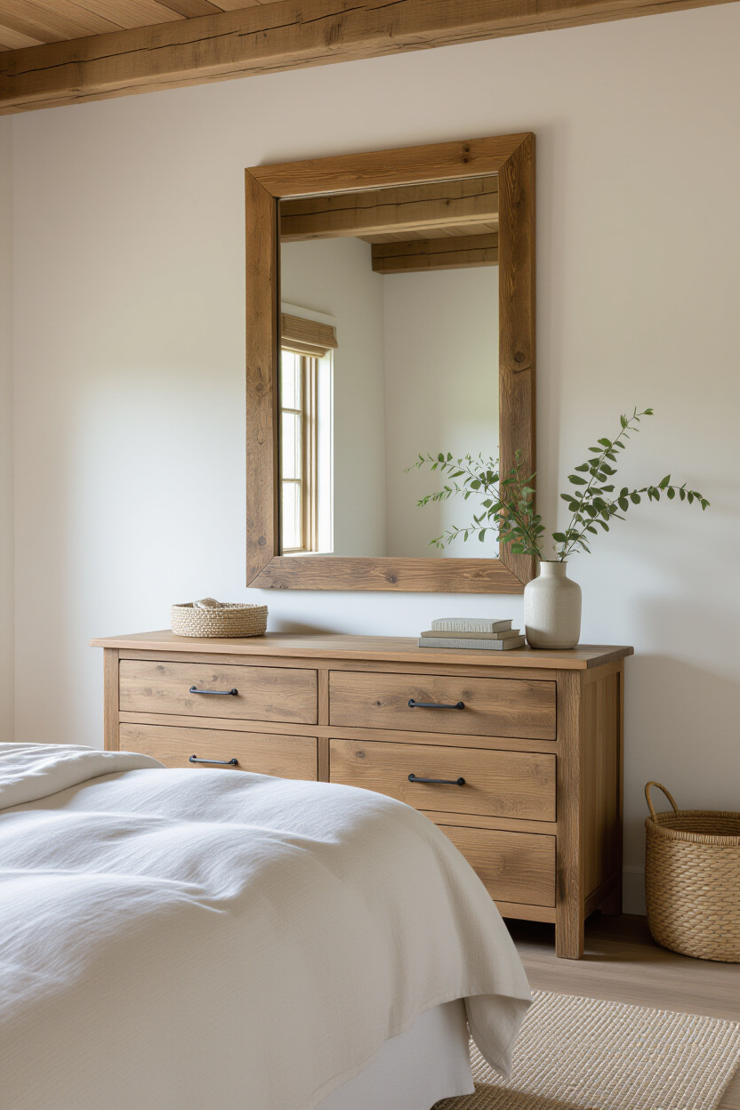 Rustic Mirrors: Crafting a Natural Aesthetic in Your Bedroom
