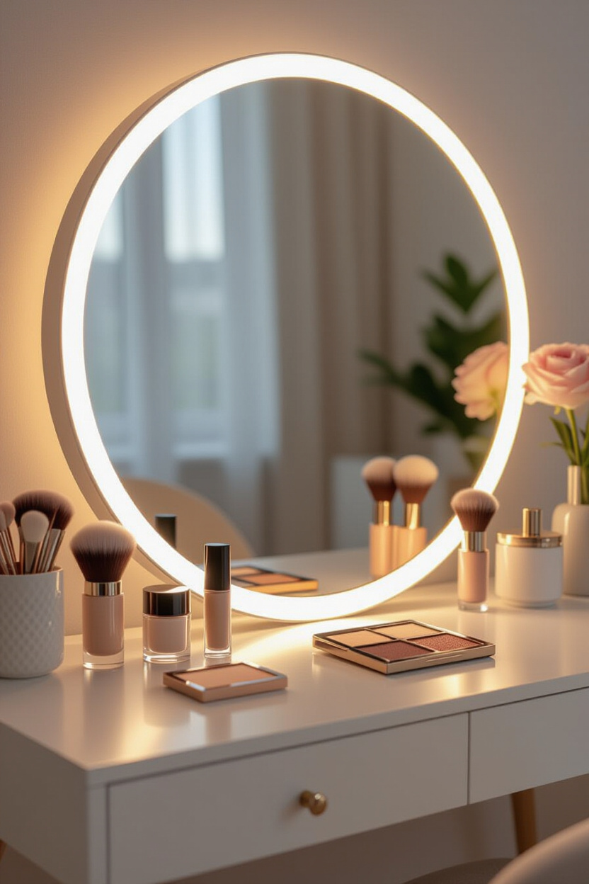 Semi Circle Mirror Dressing Table Ideas for a Chic Setup