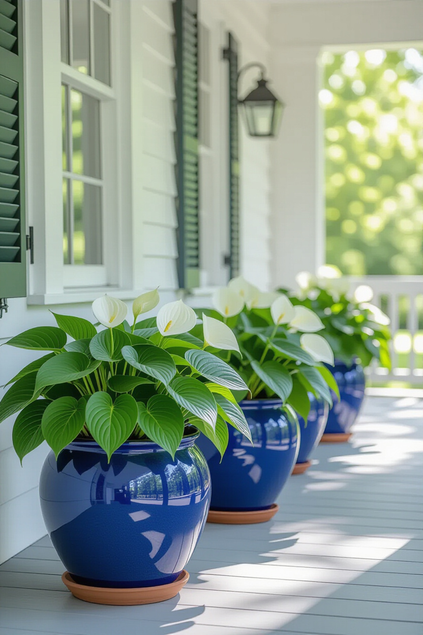 Shade Planters Ideas Front Porches with Low Light