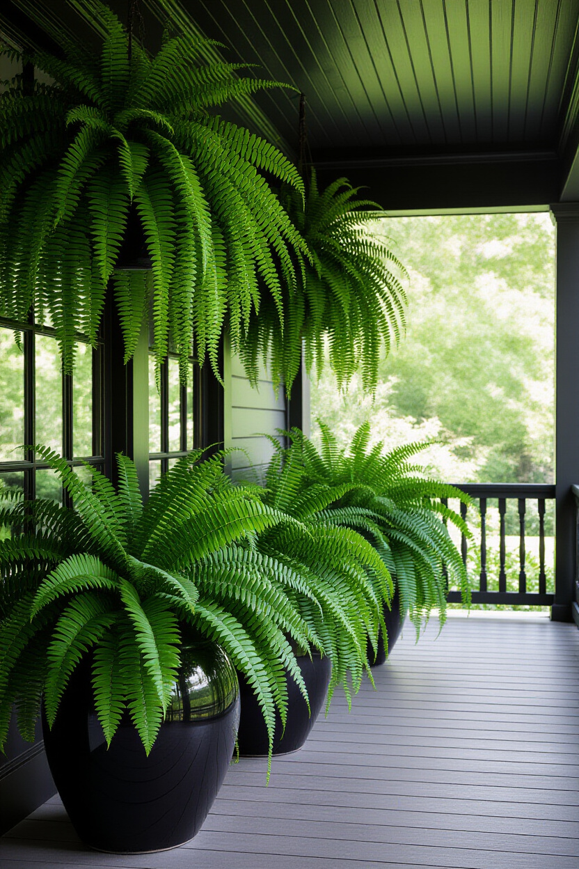 Shade Potted Plants Front Porches Greenery