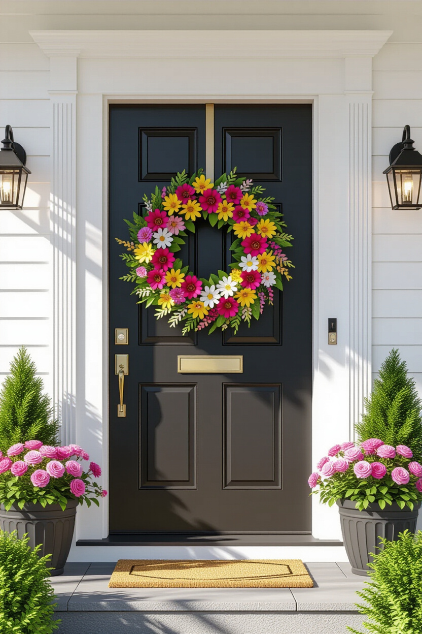 Spring Front Door Decor: A Welcoming Statement