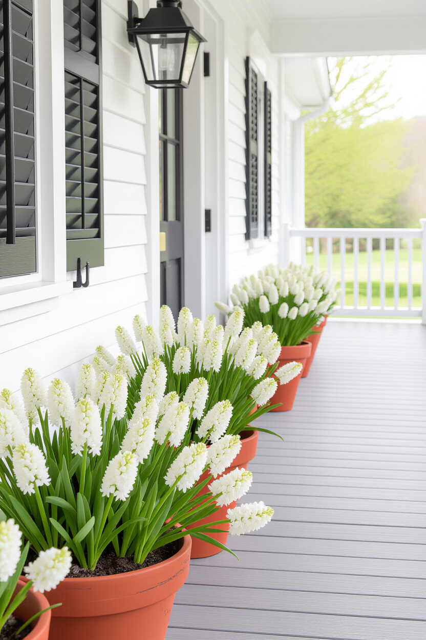 Spring Front Porch Decor Entrance and Walkway