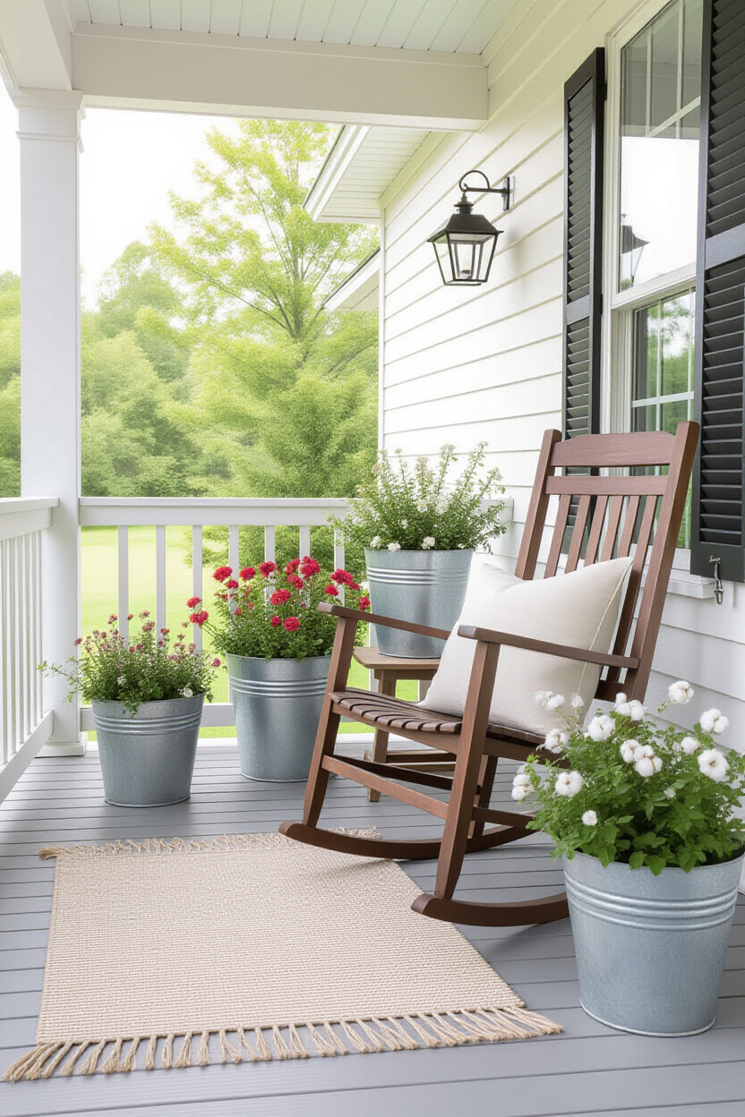 Spring Porch Decor Outdoor Decorations in Farmhouse Style