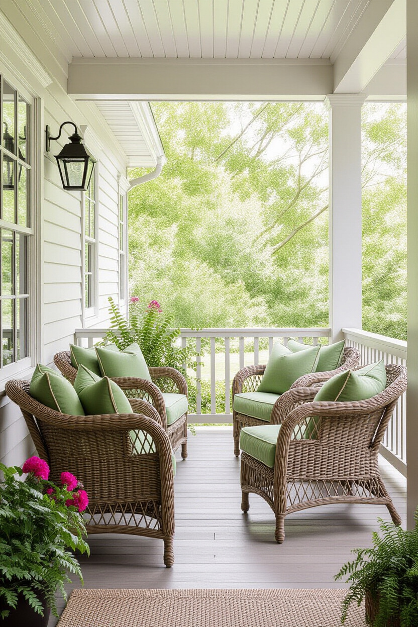 Spring Summer Front Porch Decor for a Seasonal Transition Look