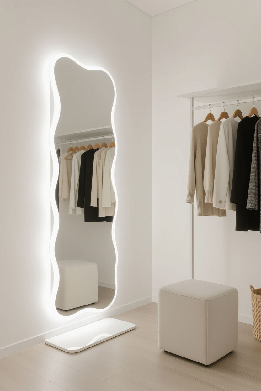 Standing Wavy Mirror Aesthetic: A Statement Piece for Any Room