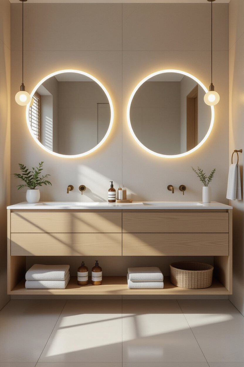 The Bathroom Vanity: Perfecting Your Space with Circle Mirrors