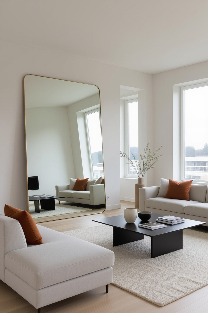 The Contemporary Look: Embracing Modern Living Room Mirrors