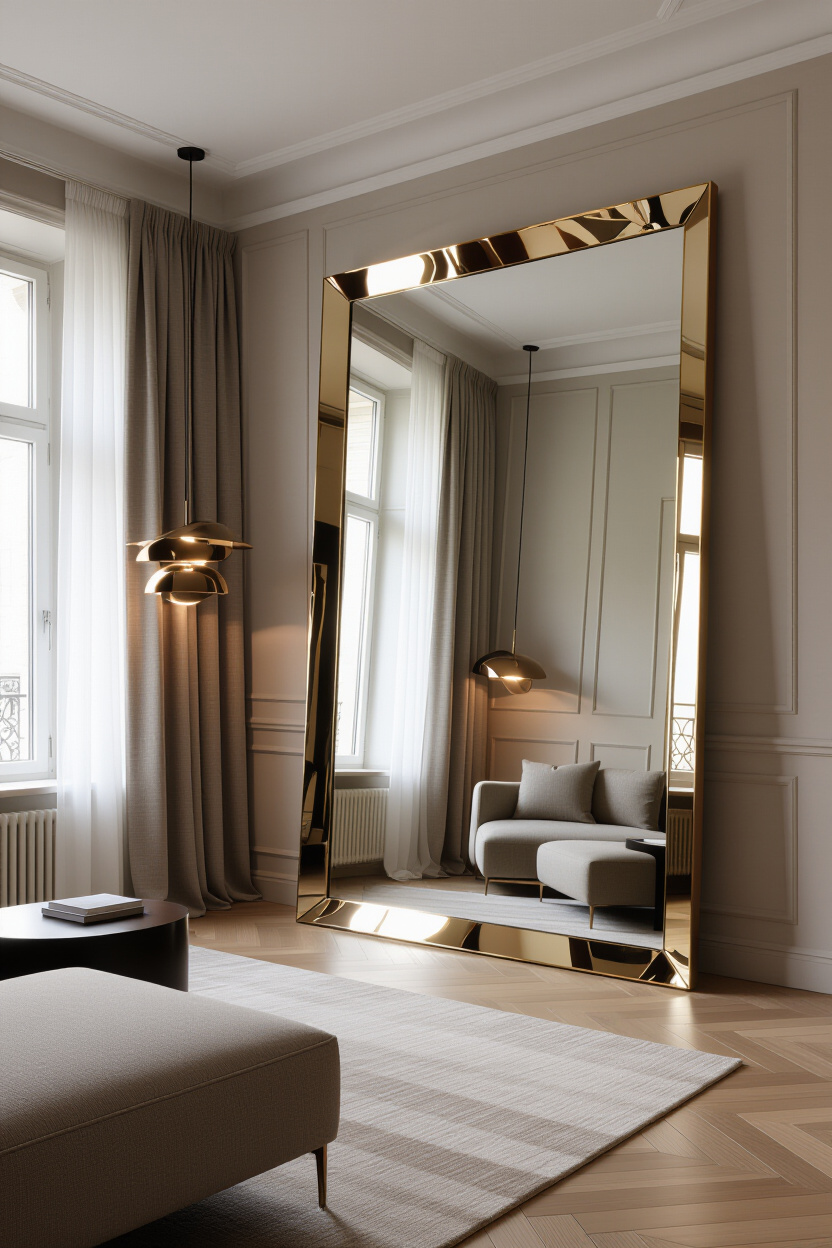 The Dramatic Impact of Large Living Room Mirrors