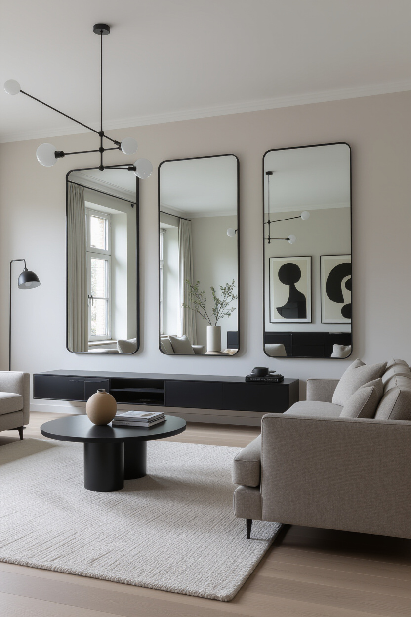 The Modern Vibe: Integrating Living Room Mirrors Seamlessly