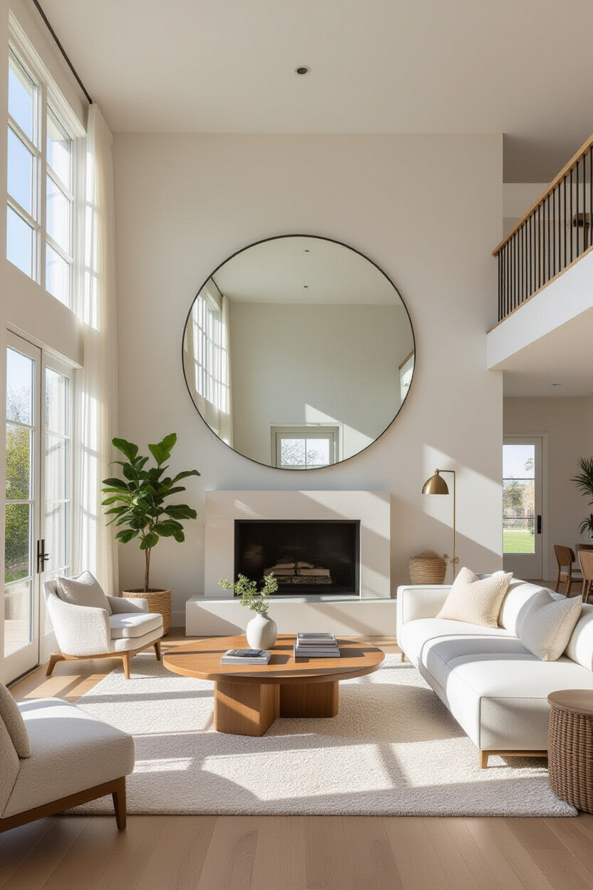 The Power of a Large Round Mirror in Any Space
