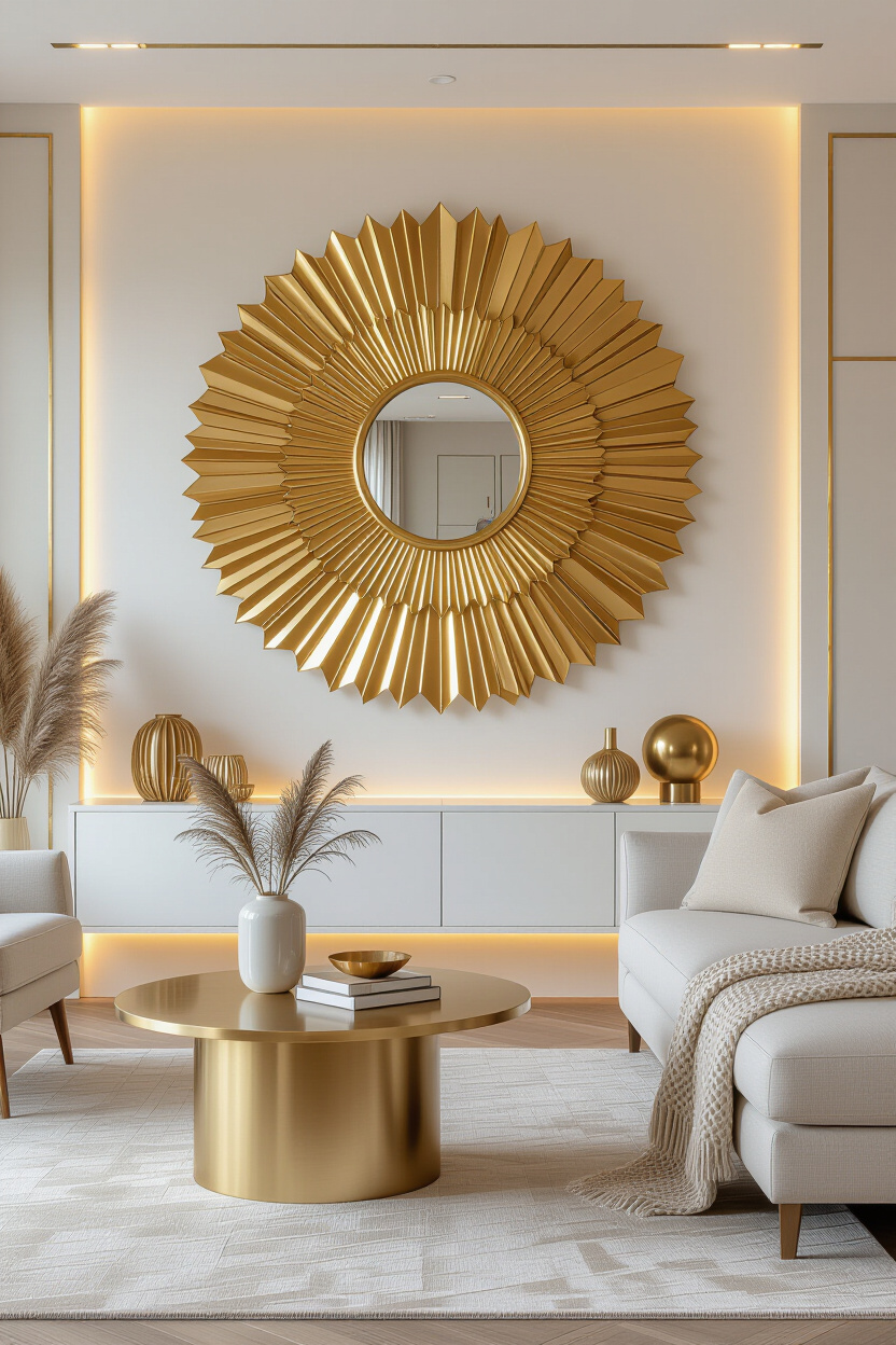 Transform Your Living Room with Stunning Mirror Wall Decor