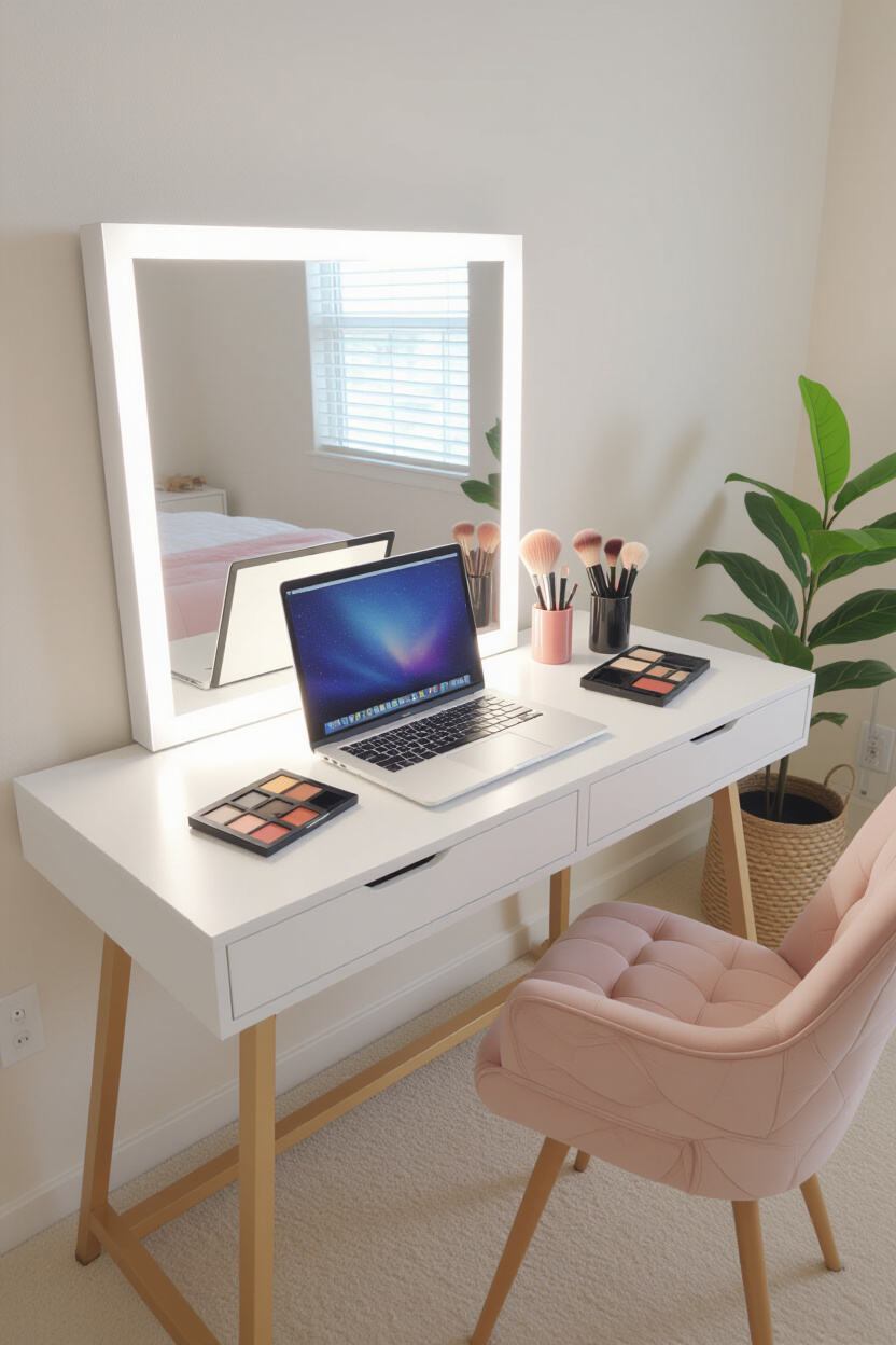 Vanity Desk Ideas Bedroom: Combining Workspace and Style Design
