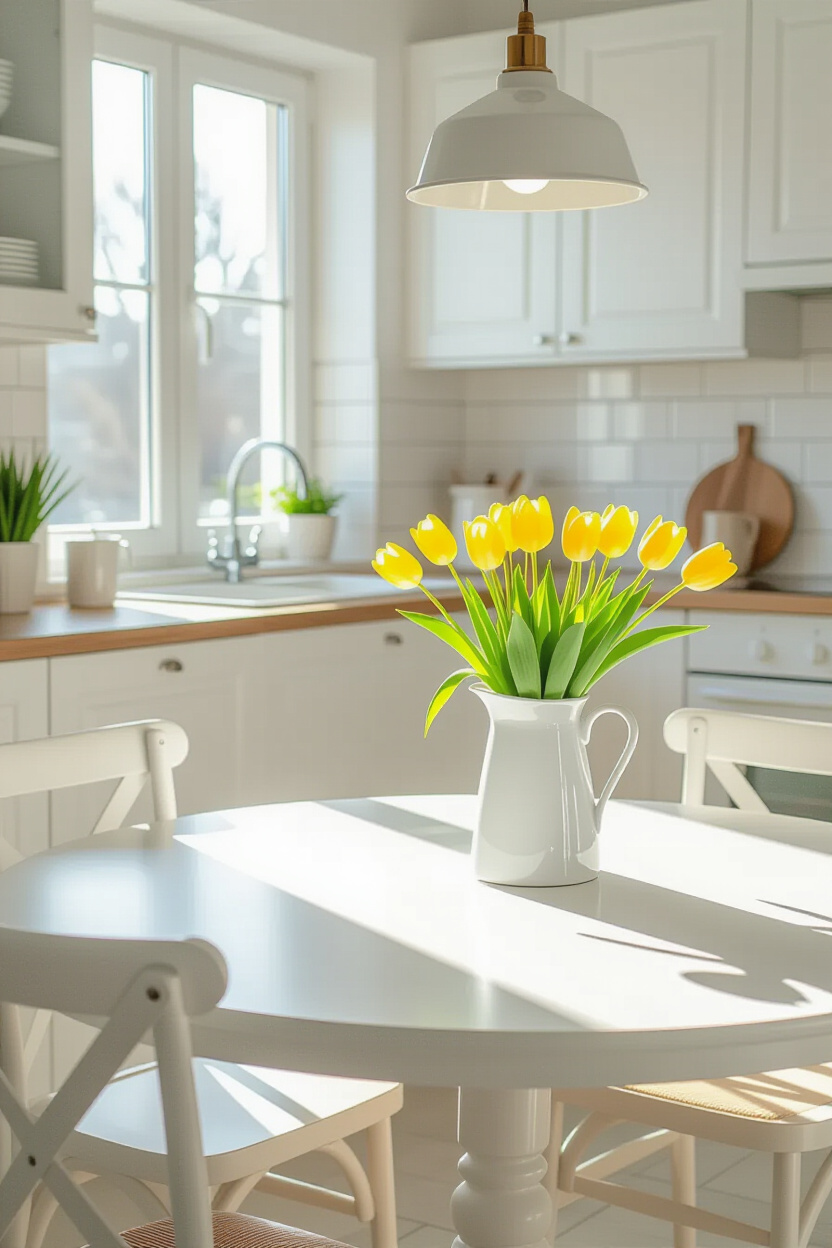 Vibrant Spring Centerpieces for Kitchen Table Design