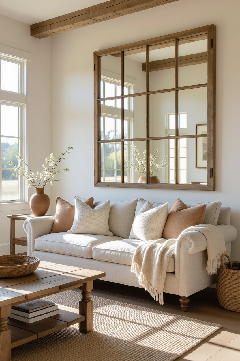 Window Mirror Wall Decor Living Room: Faking a View